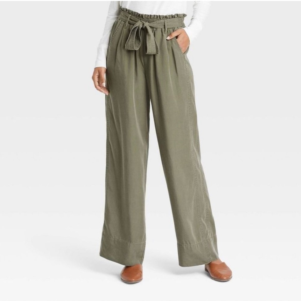 Women's High-Rise Wide Leg Pants -
Knox Rose Olive Green XXL